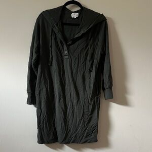 Lou & Grey women’s deep Green Hooded dress